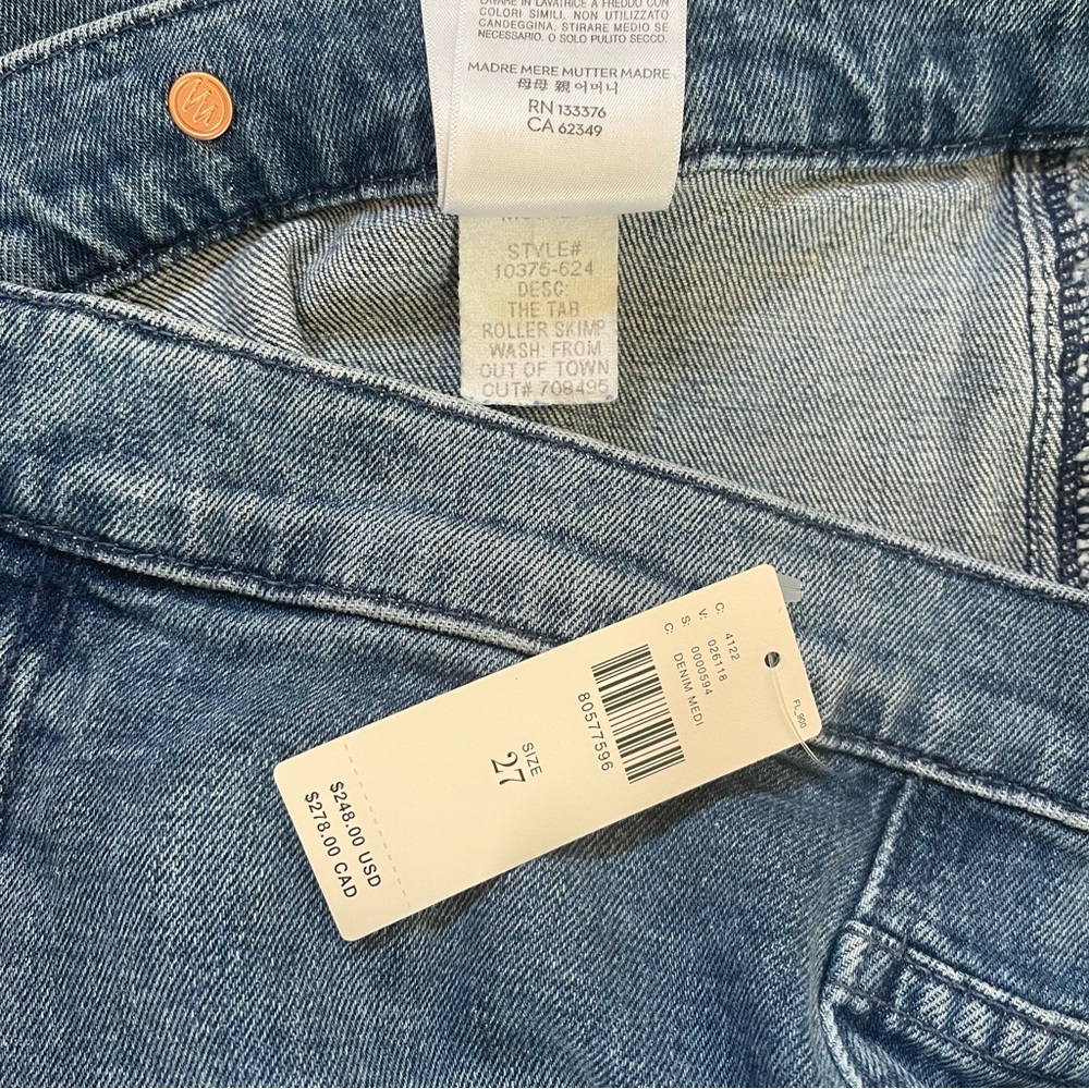 NWT MOTHER The Tab Roller Skimp Jeans From Out Of Town 27 - Picture 8 of 8